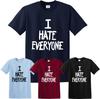 Ich hasse alle T-Shirt lustig Hipster Mode Geschenk Herren Damen Witz Neuheit Oberteil