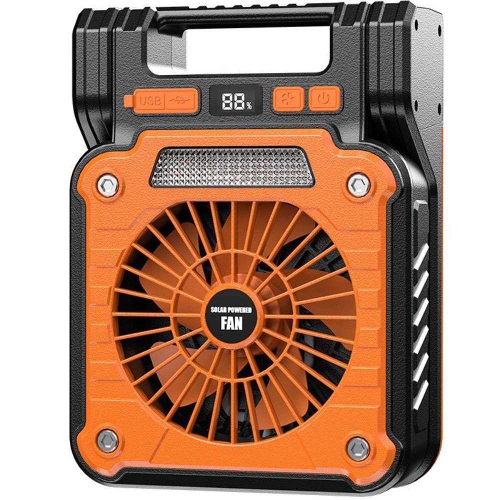 Green/Orange Camping Fan Solar Powered LED Camping Light Multi-functional Fan Fishing оранжевый