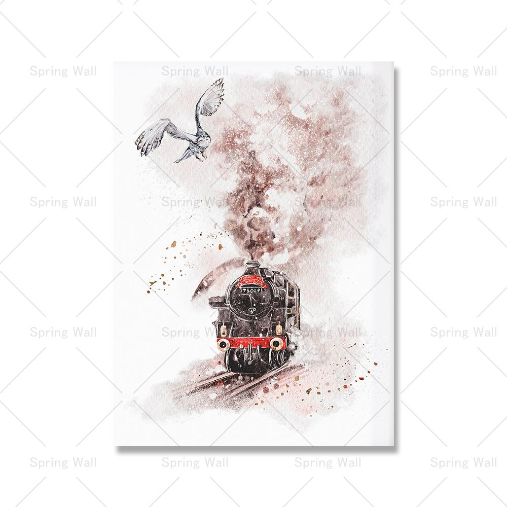 

Волшебная школа волшебства метла книга зелье сова лиса киноплакат принты искусство холст картина детская настенное искусство картины декор детской комнаты 21x30cm No Framed