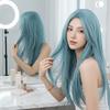 Layerd Sea Salt Blue Wig Harajuku Lolita Cosplay Wig Sweet Long Straight Synthetic Wig  Carnival