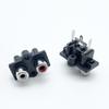 1Pcs 2/4/6Holes Stereo Audio Jack High Quality Golden Connector 90/180 Degree Sealed Av Audio Female Input Socket