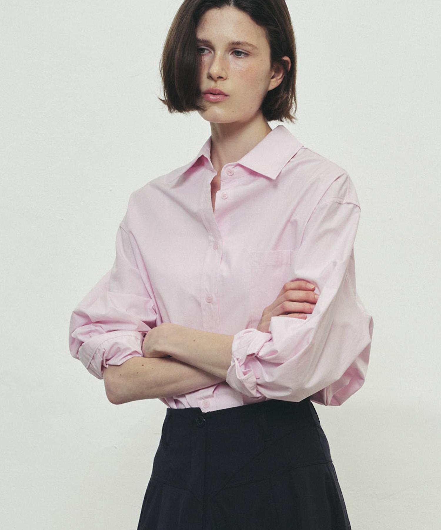 Soire (2Color)Loose Fit Cotton Shirt White/Free