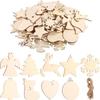 10pcsset Wooden Christmas Tree Decorative Hanging Decor Craft Gift Xmas Pendant