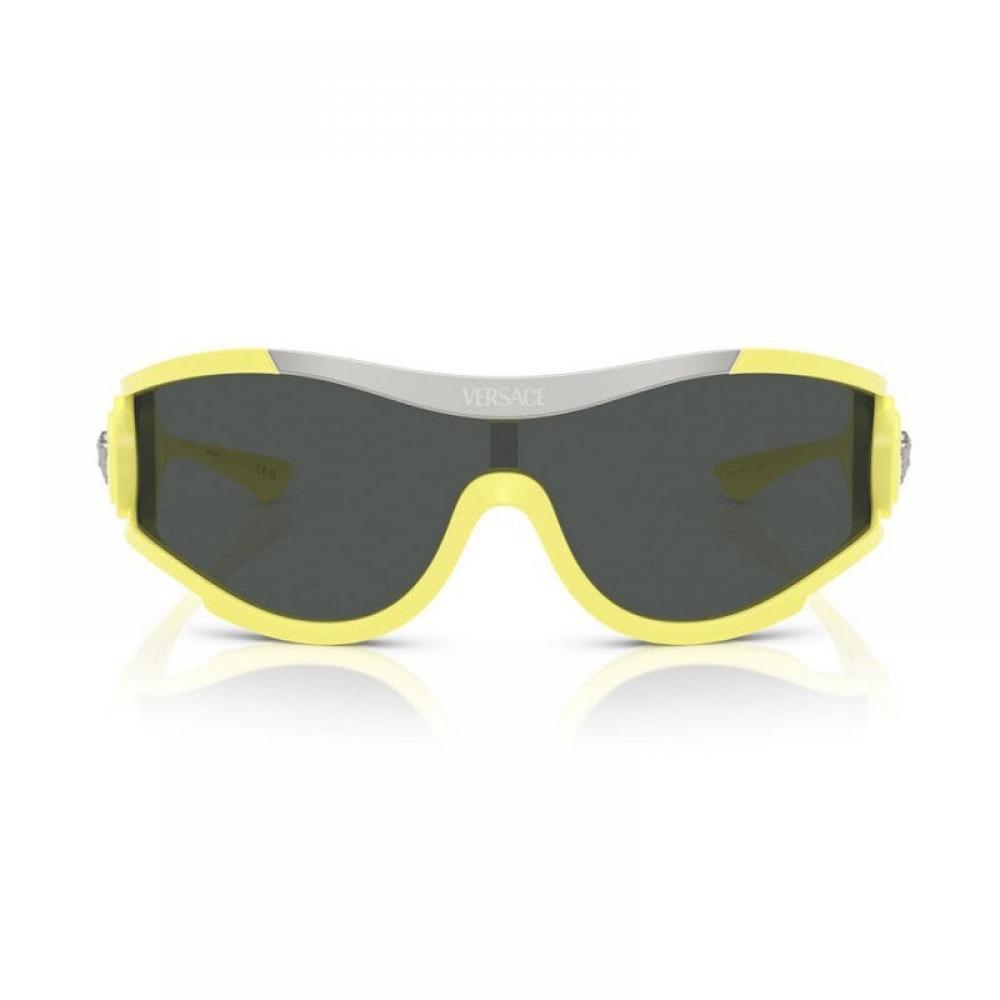 Versace Sunglasses Shield Full Rim  Yellow Frame And Dark Grey Lens Ve4475548687