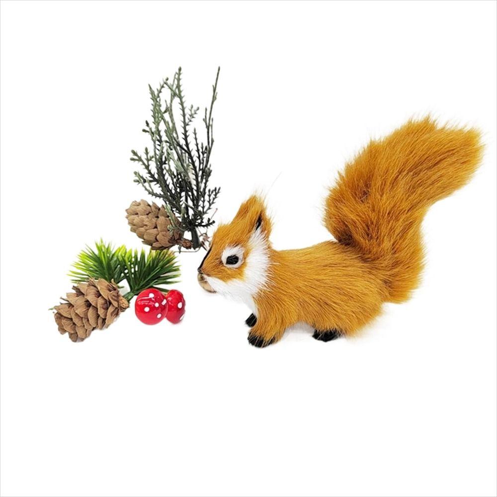 Plush Toy Table Decorations Simulation Squirrel Plush Animal Squirrel Plush Toys Stuffed Toys
