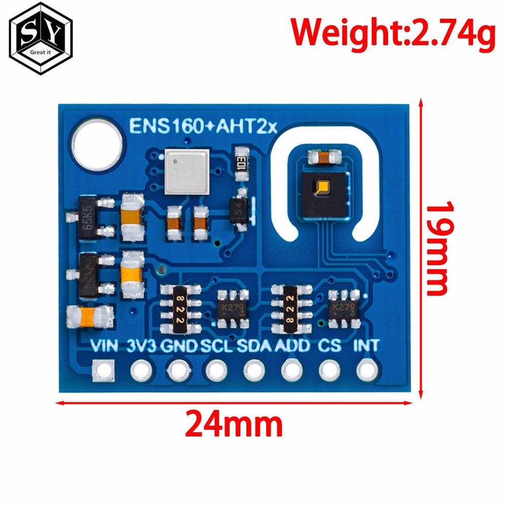 ENS160+AHT21 CARBON Dioxide CO2 eCO2 TVOC Air Quality And Temperature And Humidity Sensor Replace CCS811 For Arduino