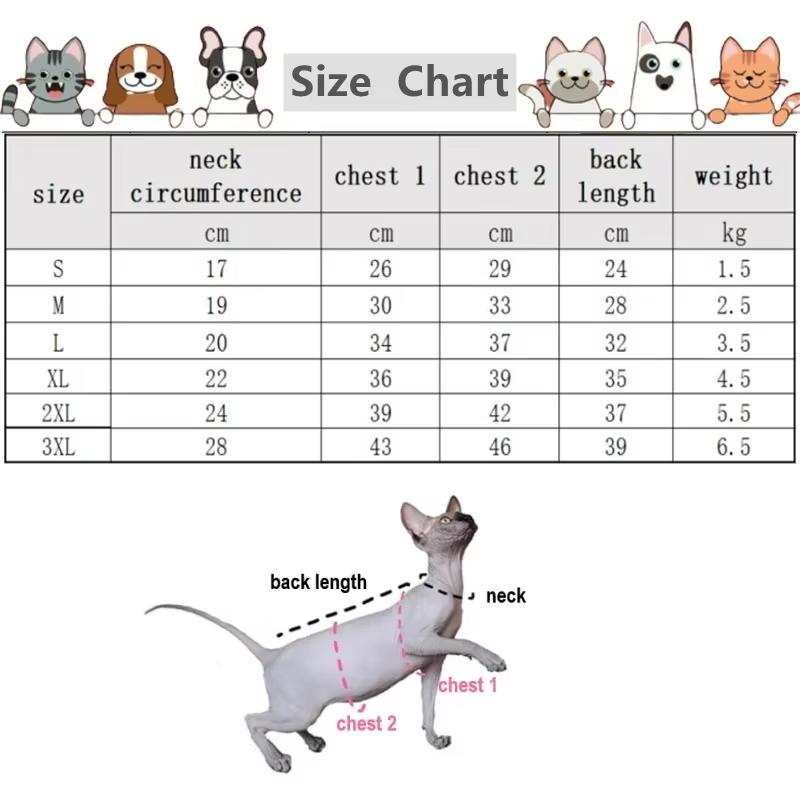 Fashion Sphynx Cat Pink Bear Fleece Sweater Hairless Cat Clothes Thick Warm 4-legged Coat Fleece Jumpsuit for Devon Rex
