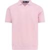 Polo Solid Color Mesh Logo Short Sleeve Polo Shirt Men Tops Pink 710964535-002