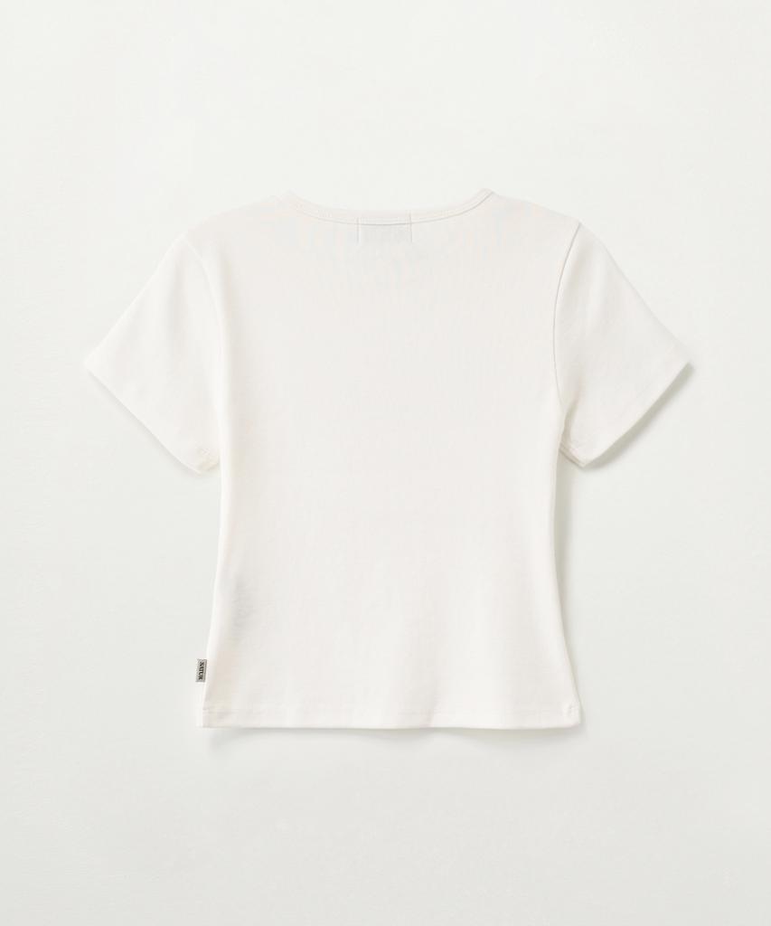 Seteo (W) Belt Graphic Slim Fit Short Sleeve T-Shirt White
