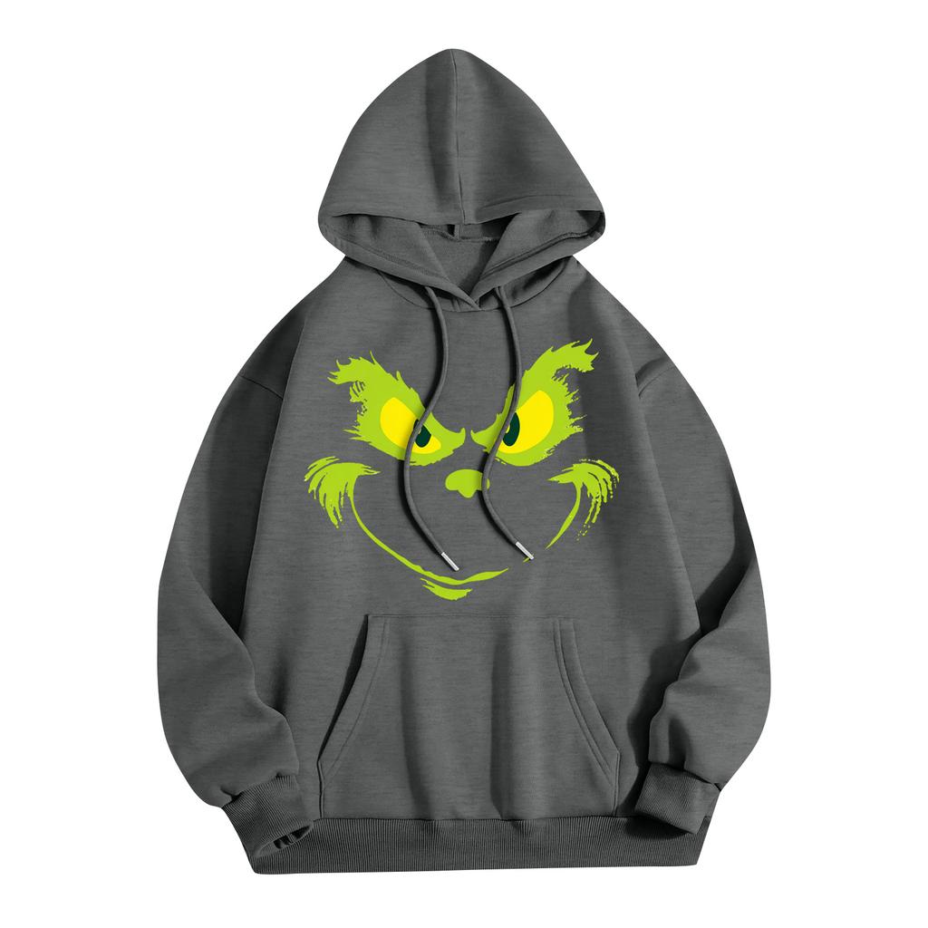 Women's Fashion Christmas Printed Casual Hooded Sweatshirt With Pockets