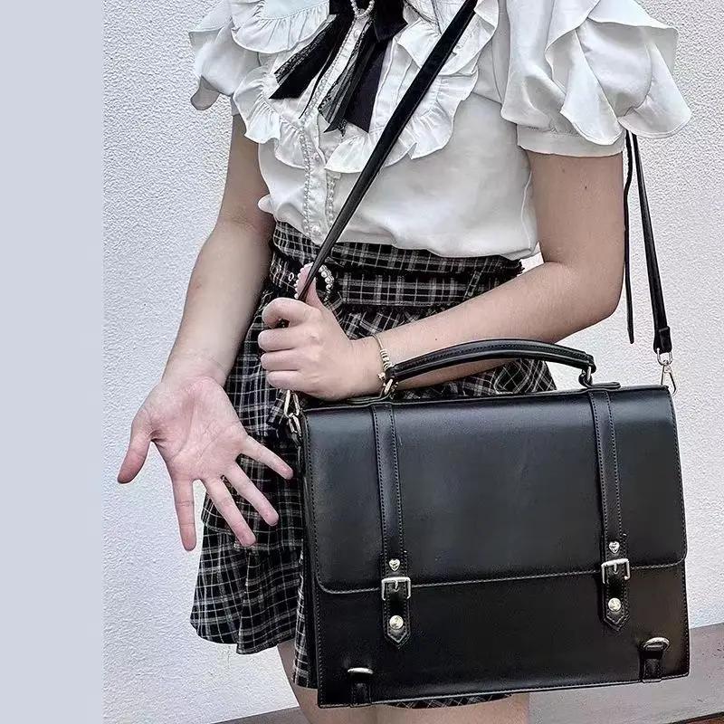 Borsa Ita Trasparente Giapponese di Nicchia Casual Grande Capacità Borsa a Spalla Crossbody da Ragazza Zaino alla Moda Ulzzang per Studenti ItaBag