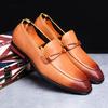 Popular men's shoes woven fringed tide shoes derby shoes large size business leather shoes