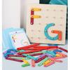 Montessori Baby Creative Toy Graphics Geometric Pegboard Puzzle with Cards Childhood Educational Toy for Preschool Children Kids