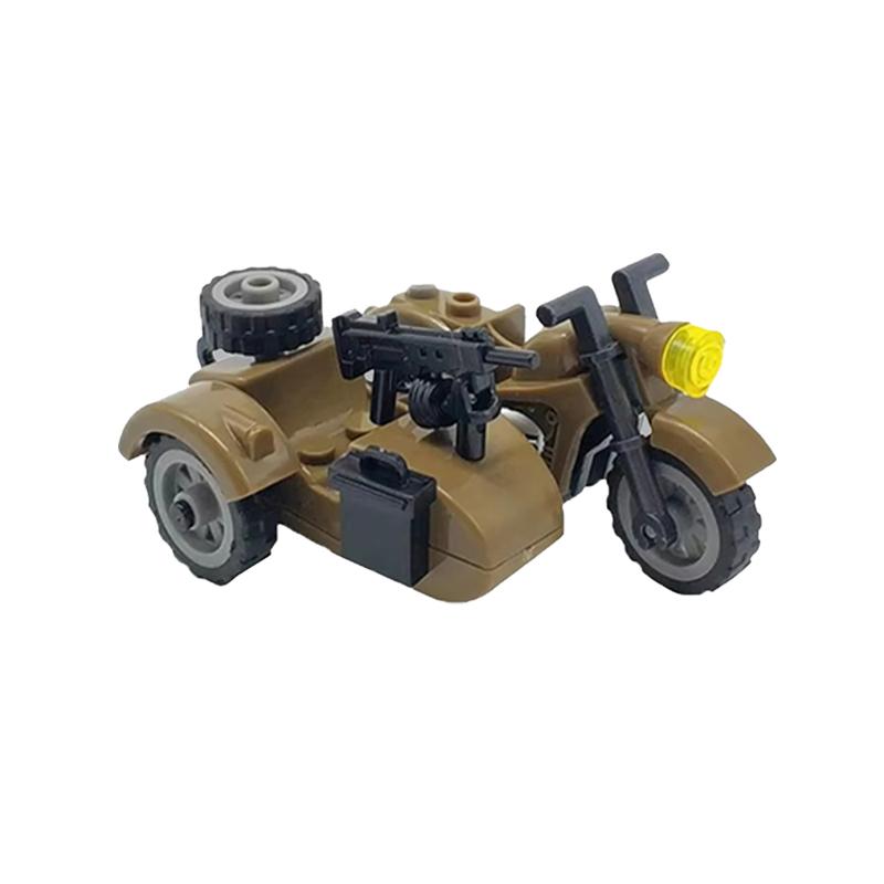 MOC WW2  Green Gas Mask  Military Soldiers Accessories Warfare Motorcycles Ammunition Box Equipment  Bricks Toys Kids Gift