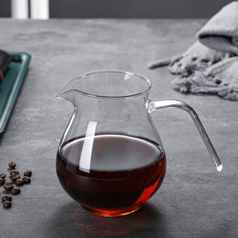 New Borosilicate Glass Coffee Pot, Coffee Set, Smoke Gray Set, Glass Handle Reinforced Lead Sharing Pot