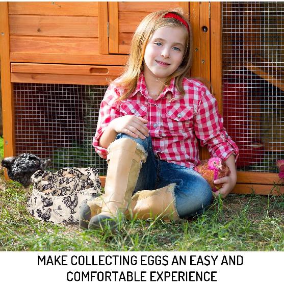 2Pcs Egg Bags with 7 Pouches Egg Collecting Basket Canvas Egg Gathering Bags for Farmhouse Garden Coop Hen Chicken Duck Goose Egg Storage, 8 x 2.6