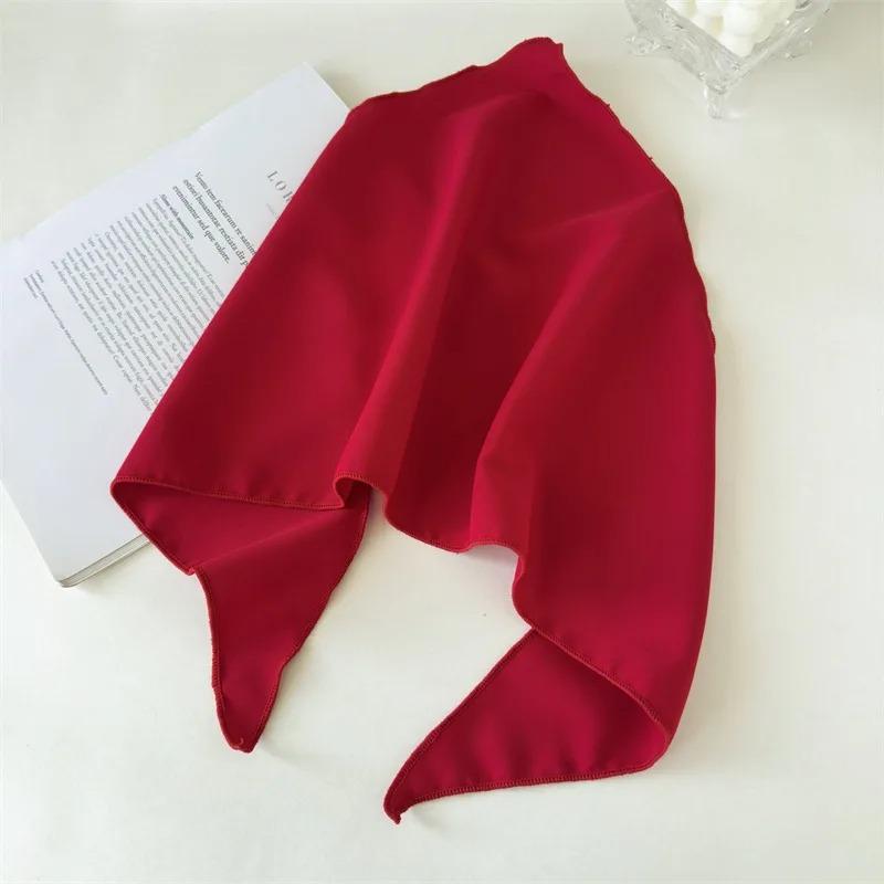 Solid Large Triangular Headscarf Women Sunshade Outdoor Cloth Hair Scarf Bandana Headband Hair Accessories