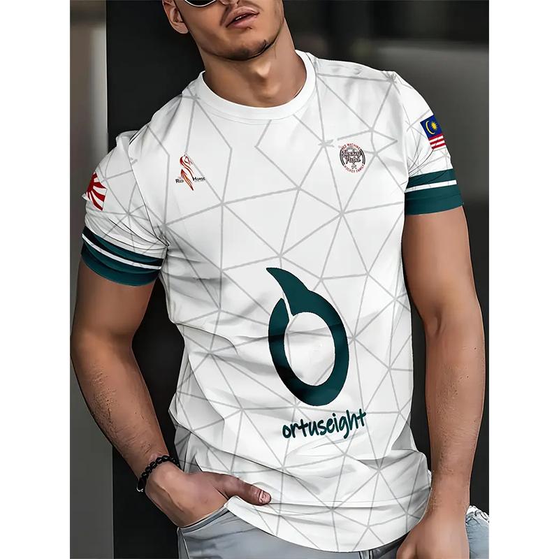 

Новая летняя мужская модная футболка с принтом в полоску для мужчин 8XL белый