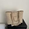 New Simple Handbag Large Capacity Corduroy Tote Bag Simple Commuter Bag Comfortable and Versatile Texture Shoulder Bag