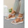 Women Wedge Sandals Summer 2024 Braided Band Platform Gladiator Sandals Woman Thick Bottom Beach Shoes Women Sandalias De Mujer