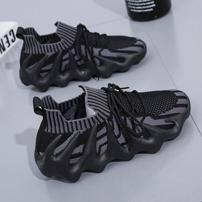 2025 Women's Shoes Fly-woven Breathable Casual Shoes Socks Shoes Octopus Mesh Dad Shoes Running Shoes Breathable and Comfortable