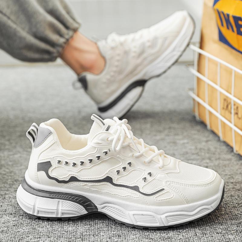 Sneaker Herren 2025 Herbst neu Popcorn weichsohlige Laufschuhe Herren Mesh atmungsaktiv und leicht personalisierte Dad-Schuhe