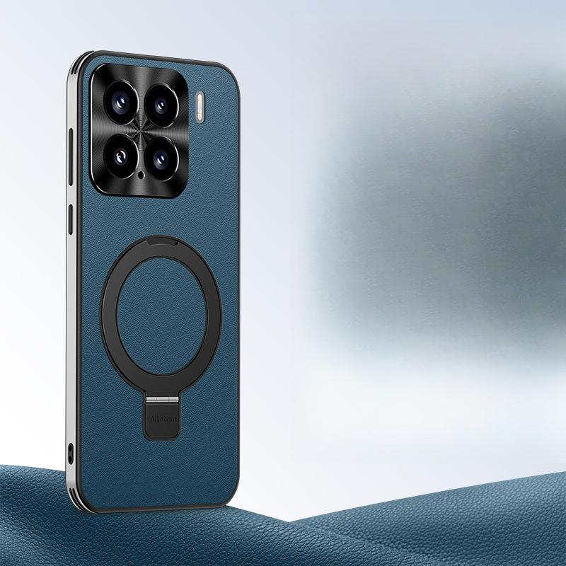 

Подходит для Xiaomi 15pro Чехол для телефона Подставка Магнитное крепление 15por Объектив Все включено Деловой Мужской Противоударный Однотонный Кожаный Чехол Xiaomi 15