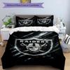 Raiders Football Legacy Printed Pattern Duvet Cover Set – includes 1 duvet cover and 2 matching pillowcases Bedroom decor Christmas gifts