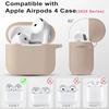 AirPods 4 Silicone Case Protective Silicone Cover with Keychain Wireless Charging Feature for Women and Gift Seekers