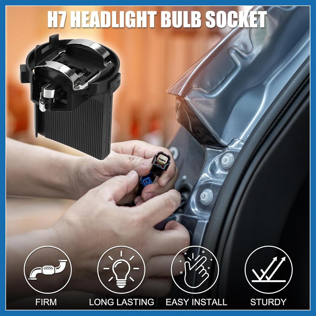 H7 Bulb Socket for VW Golf Stable No.A9068260282/5K0941109C | Bulb Adapter 4 Pcs Item Replacement