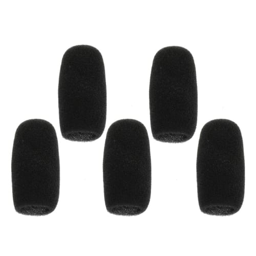 F Fityle 5-Piece Set of Microphone Windshield Covers, Sponge Windscreen, Approx. 20mm Inner Diameter, Replacement for Headsets, Intercoms, and Loudspe