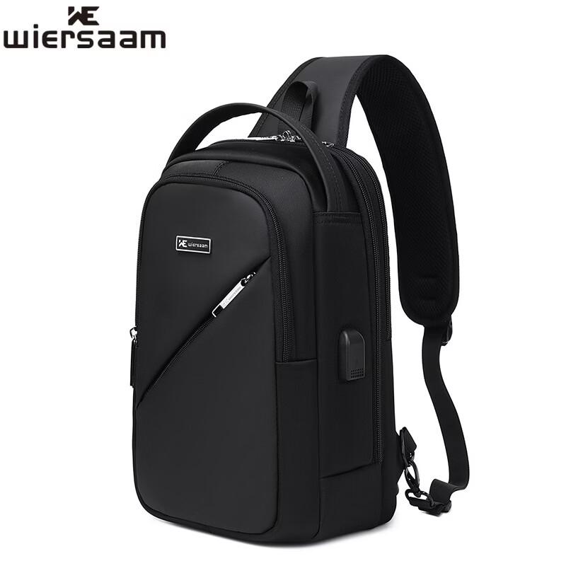 WIERSAAM Men s Waterproof Crossbody Bag with Password Lock