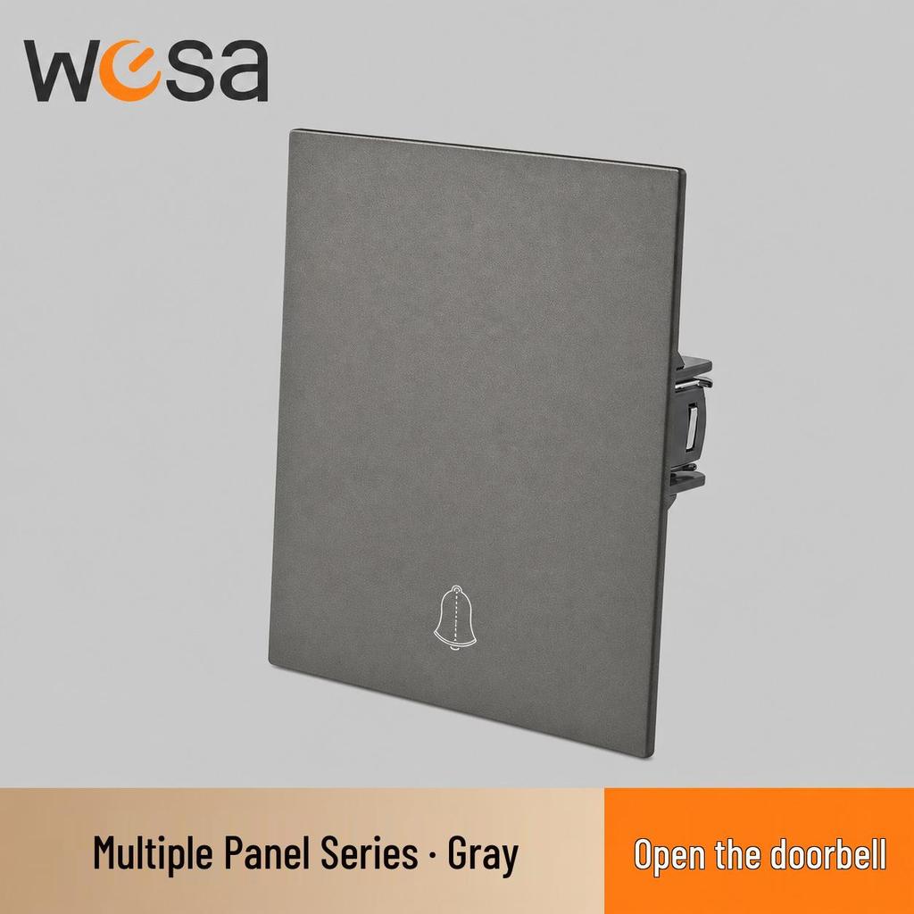 CE-Certified European Type E Socket for Germany & France, One/Two-way Switch Panel, Two-hole Design