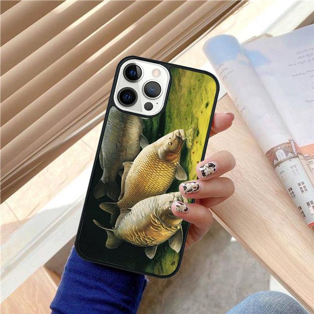 

CARP FISHING Soft TPU Coque Shell For iPhone 17 Air 15 16 14 13 12 Pro Max 11 Pro Max Plus Phone Case Cover iPhone 12pro max