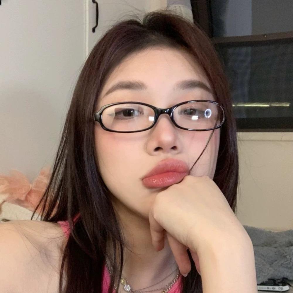 Y2K Vintage Square Frame Glasses New Narrow Frame Small Eyeglass Girls Outdoor Fashion Wear with Seaside Driving Glasses