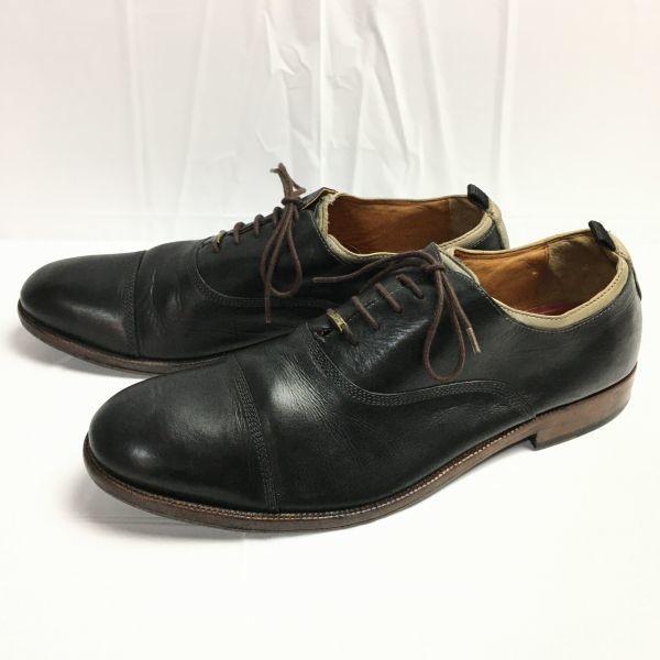 Johnston & Murphy Storlek 13M (30.531.0cm) Cap Toe Straight Tip Business Shoes Svart Herrskor(BEGAGNAD)