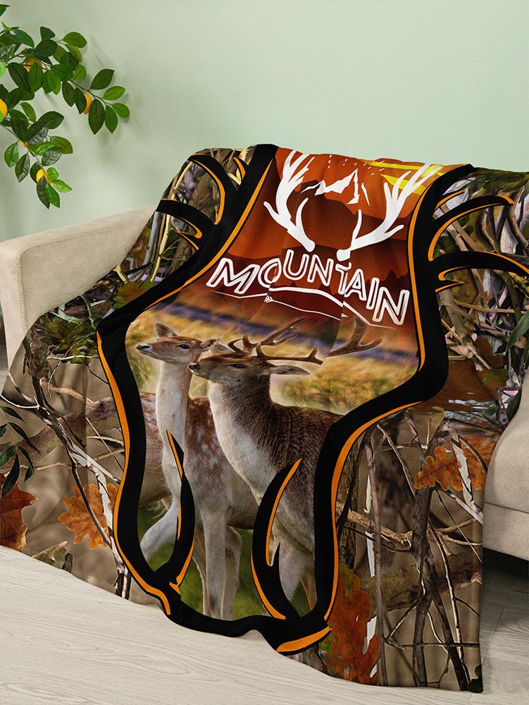 Flannel Blanket Deer Animal Blanket Crystal Fleece Blanket Spring And Autumn
