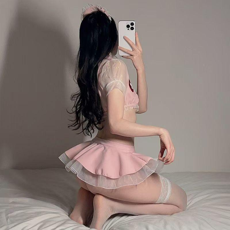 Sexy Lingerie Sexy Cute Nurse Uniform Cosplay Hollowed Out Uniform Seduction Women Free from Passion Pure Desire