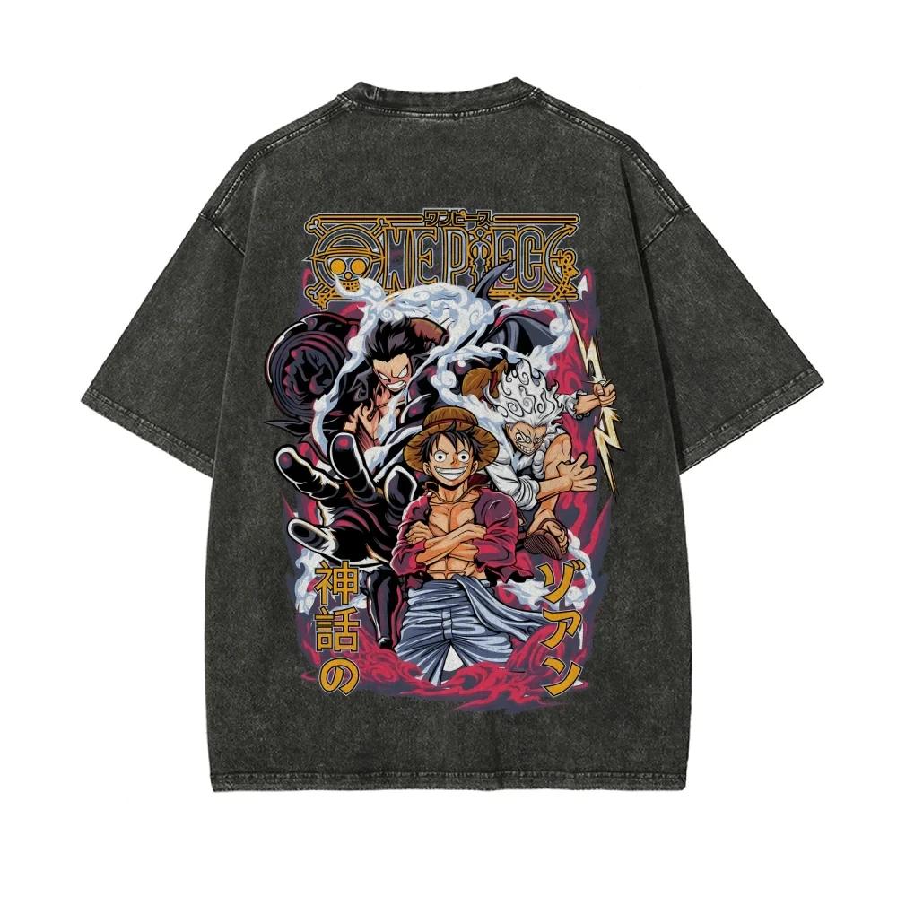 One Piece 2026 Neues Heißes Monkey D. Luffy Steckbrief Grafik T-Shirt Sommer Herren Damen Lässig Locker Baumwolle