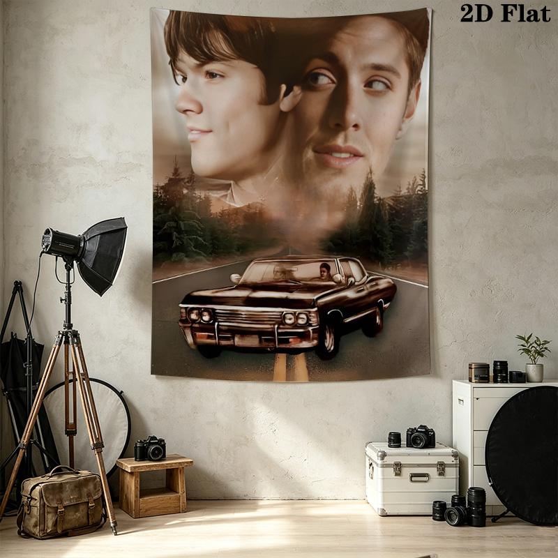 Supernatural Wall Tapestry Aesthetic Wall Hanging Printed Fabric Blanket Decorative Tapestries For Bedroom Living Room Home Decor