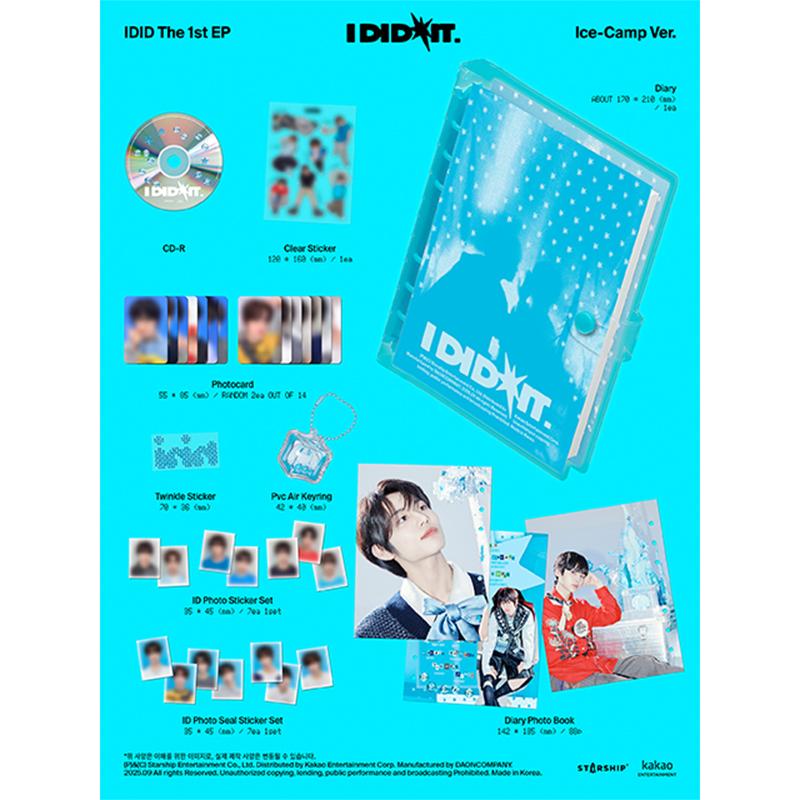 [Pre-order] Starship Rookie Boy Group IDID 1st Mini Album [I did it] Ice-Camp Ver (limited ver.) (+Online Benefit)