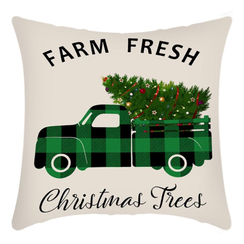 Christmas Pillow Red Christmas Tree Snowflake Home Decoration Pillow Cover