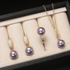 Mom Gift Three-piece Pearl Box Pearl Necklace Female Bead Necklace Pendant for Girlfriend Gift Jewelry Set