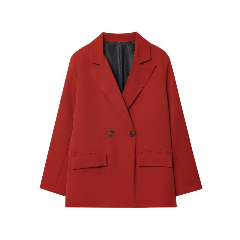European & American Style 2025 Autumn/Winter Oversized Double-Breasted Casual Blazer