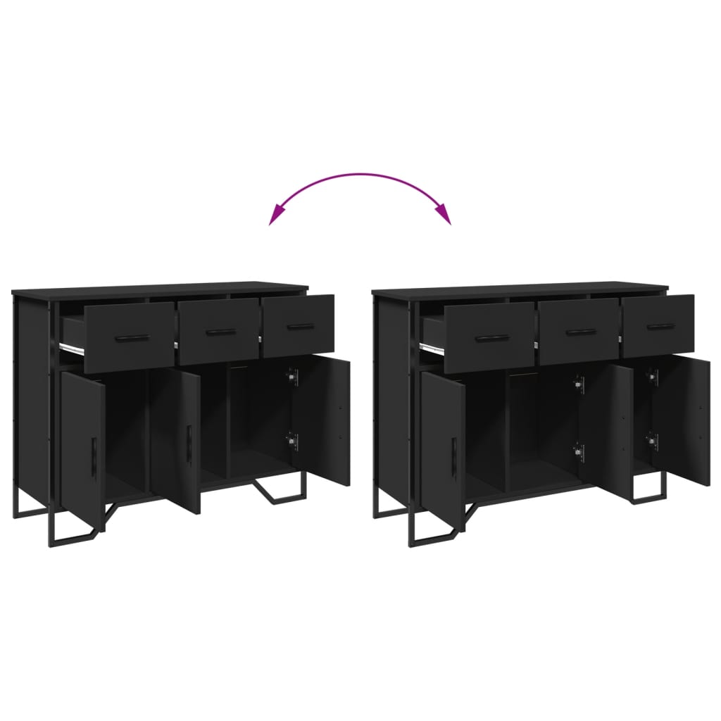 Sideboard Black 97 x 32.5 x 74.5 cm Particleboard