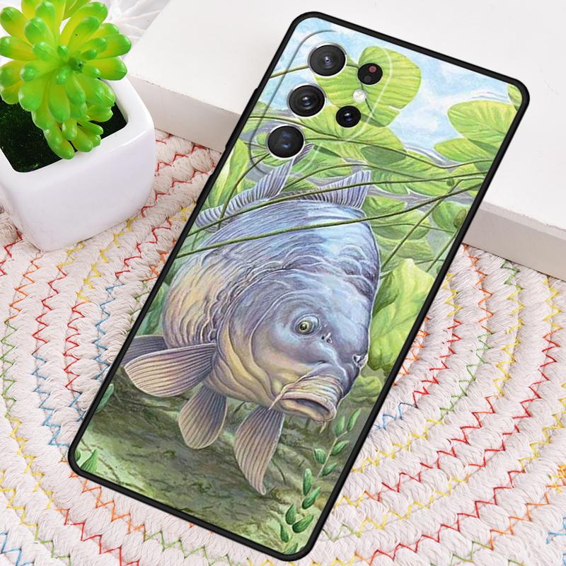 Carp Fishing Fish Print Phone Case for Samsung Galaxy Note 10 Pro S26 Ultra S23 S24 FE S25 S21 S22 PLUS Shockproof Cove