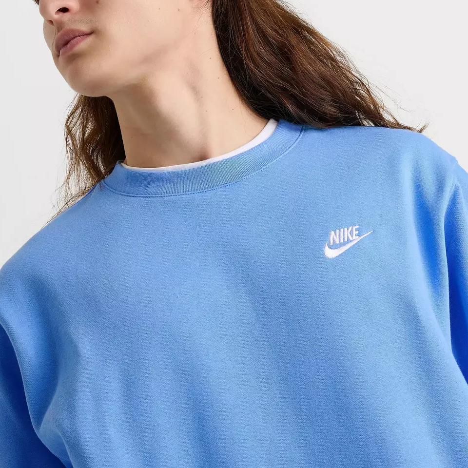 Nike Embroidered Logo Crew Neck Long Sleeve Sweatshirt Men sweatshirt Blue BV2662-412