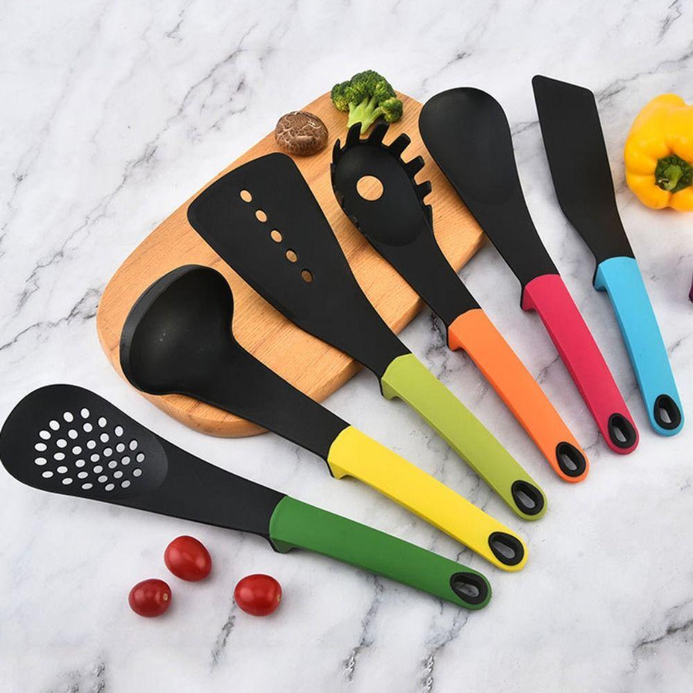 7Pcs/Set Heat-resistant Cooking Spatula Set Non Stick Soup Spoon Kitchen Utensils Set  Gift