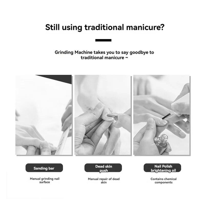 Nail Sanding Head Convenient Mini Fine Shuttle Special Nail Sanding Head Tools Polishing Dead Skin Advanced Sanding Machine
