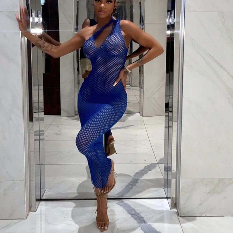 2023 sommer Sexy Mesh Kleid Strand Kleid Mode Frauen Casual Ärmellose Sommerkleid Frauen Kleidung Femme Elegante Robe Vestidos 27925